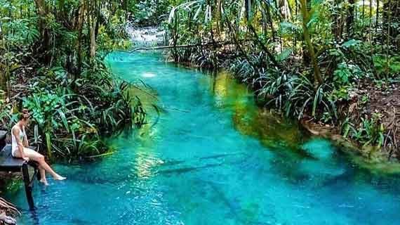 objek wisata kali biru warsambin