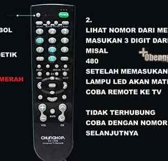 cara atur ulang remote tv