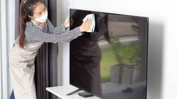 cara membersihkan layar tv