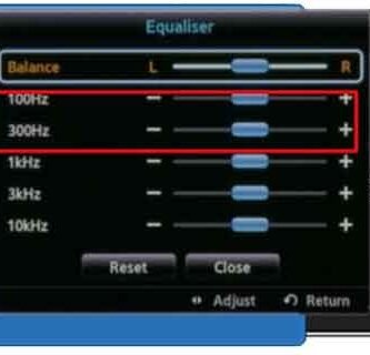 tv dengan pengaturan equalizer manual