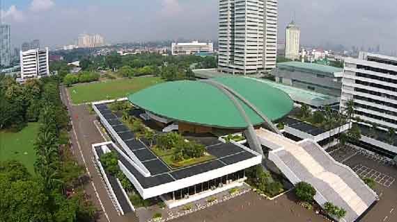 gedung DPR RI senayan arsitektur modern