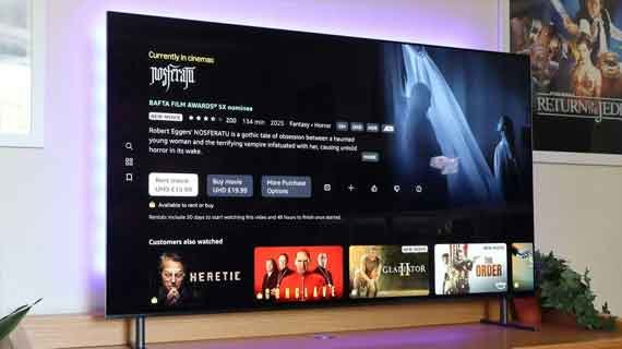 tv dengan tampilan hitam pekat OLED