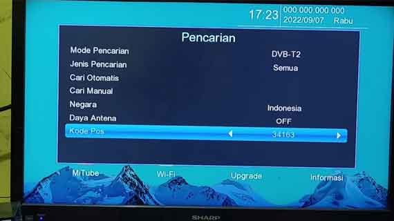 tv digital dengan pencarian otomatis