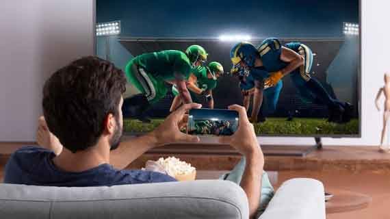 tv smart support screen cast dari iPhone