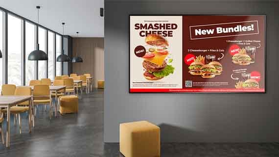 tv untuk display digital menu resto