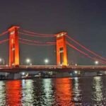 wisata malam Jembatan Ampera Palembang